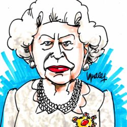 ignace_caricature_elizabeth_deux_jubile_platine